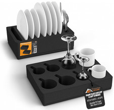 SET of 2 FOAM Cup & Plate Holder Caravan Motorhome Boat NO RATTLES or BREAKS