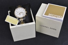 Genuine Michael Kors Ritz Chronograph Crystals Gold 37mm Women's Watch, MK6474