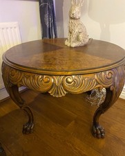 Antique Walnut Table with lion