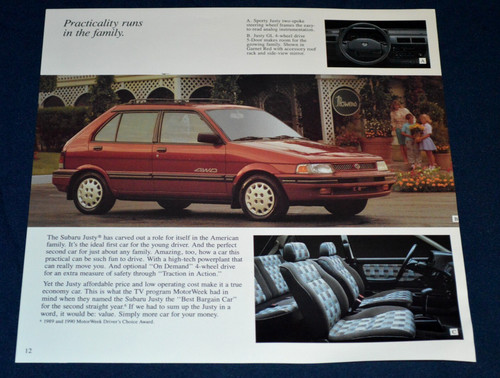 1991 subaru justy - justy, 4wd