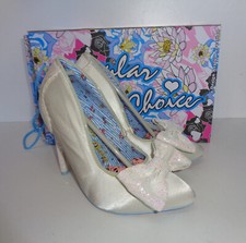 Irregular Choice Ladies Womens New White Wedding Heels Shoes RRP £129 Size 3.5