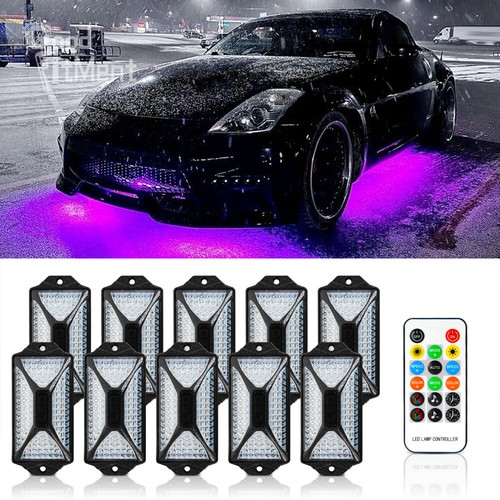 10x led rgb rock light - led,