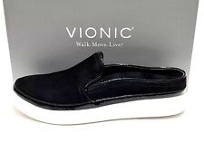VIONIC EFFORTLESS ORTHOTIC MULE SLIP-ON SHOE RRP £100 BLACK NUBUCK LEATHER