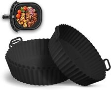 Keplin  3 Pack Round Silicone Air Fryer Liners BPA-Free, Food-Grade