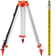 VEVOR Aluminium Tripod & 5m Survey Levelling Staff for Laser Level 1.65m Tripod