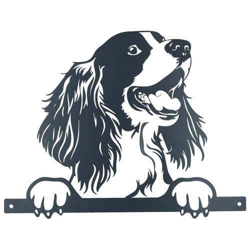 Black metal peeking - black, spaniel