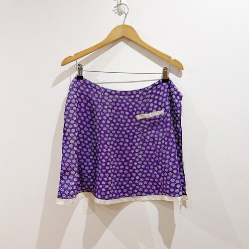 Floral apron pinafore purple - floral,