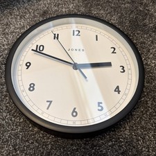 Jones Wall Clock 20cm Black