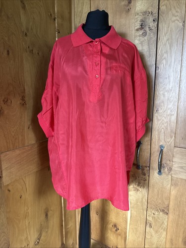 100 pure silk bright red - silk, polo