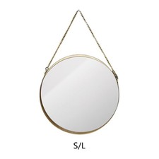 Gold Round Wall Mirror Chain