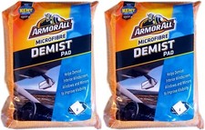 2 X Car Demister Pad Microfibre Absorbent Windscreen Sponge Mirror Glass Window