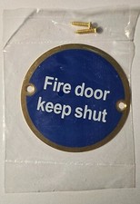 Fire door keep shut Sign Round
