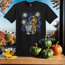Star Wars R2d2 and C3po Starry T-shirt T shirt Men Women Unisex Tshirt SY764