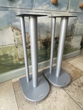 Atacama Hi Fi Speaker Stands Pair Silver Metal 60cm Tall