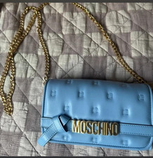 NWT Moschino Sky Blue Leather