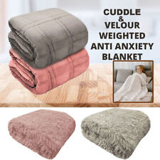 New Weighted Blanket Velour & Cuddle Ultra Cosy Soft Warm Sensory Anxiety Throw