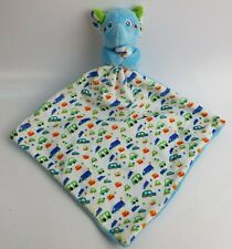 Elephant Blue White Car Truck Pattern Baby Comforter Soother Blankie Blanket
