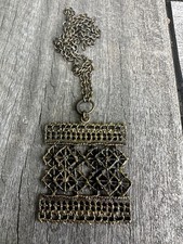 Sarpaneva Finland Bronze  Necklace Vintage Brutalist retro viking 2156