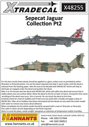 Xtradecal sepecat jaguar - 1/48,