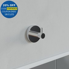 Bathroom Robe Towel Hook Holder Chrome Round Wall Mounted Stylish Modern