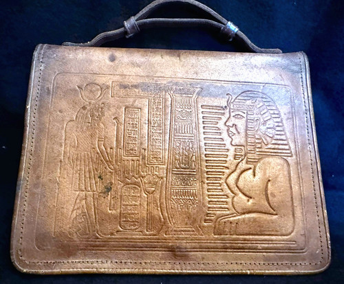 Vintage egyptian tooled - ,