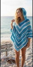 Handmade Crochet Hooded Poncho