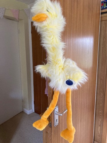 Fluffy yellow duck - yellow,