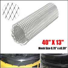 40''x13'' Silver Universal Aluminum Grill Net Mesh Grill Section For Car Vehicle