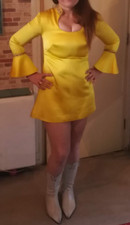 60s vintage mini dress Bright