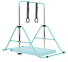 Kids Gymnastics Bar with Mat – Adjustable Easy Assembly