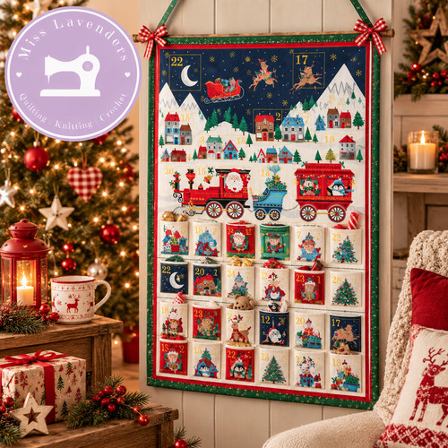 Makower santa express fabric - express,