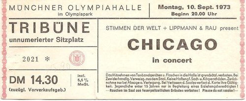 Chicago concert 1973 - , in