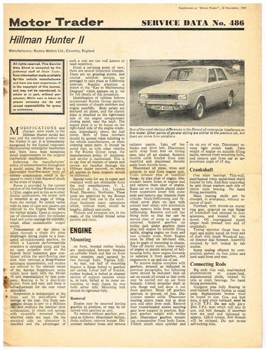 Hillman hunter saloon 1969 - hunter,