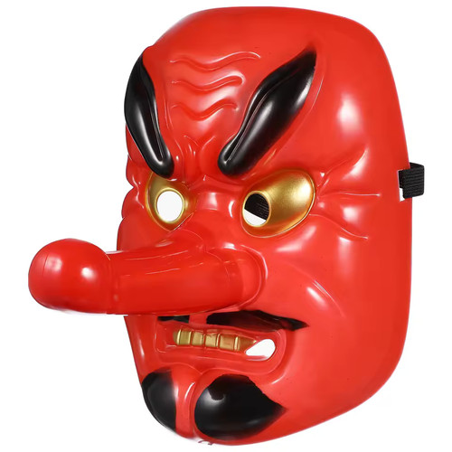 Japanese tengu samurai mask - tengu,
