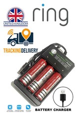 3 Slot Rechargeable 18650 Li-ion Batteries USB 3.7V Battery Charger Doorbell UK