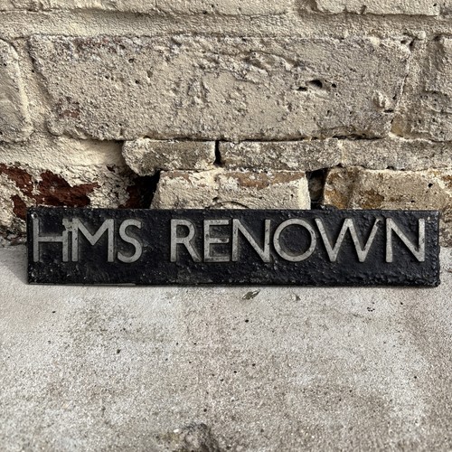 Hms renown cast aluminium name - aluminium,