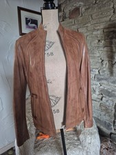 Torus London Women's  Brown Soft Leather Jacket, Size 14