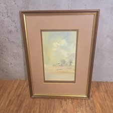 Original Watercolour Painting 'Heath & Hearth' - Signed David J Weston. Framed
