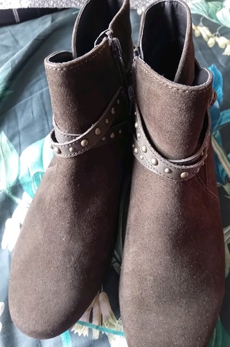 Ladies brown suede hotter - brown,