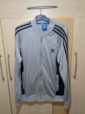 Adidas Superstar Grey And Navy Track Top Mesh Sides Mens Xl