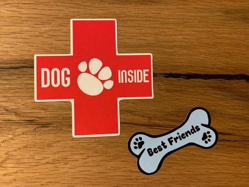 Dog sticker car paws rescue - car,