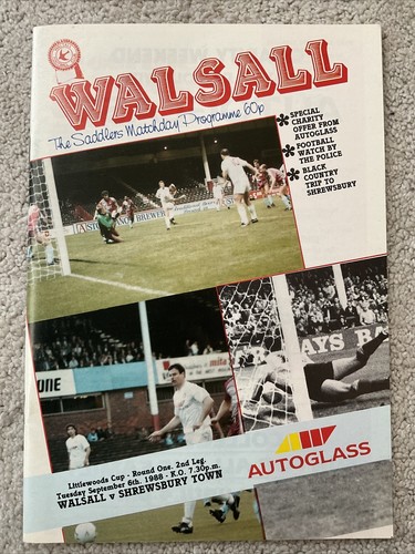 Walsall football programme - walsall,