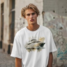 Yacht Watercolor Tee, Nautical