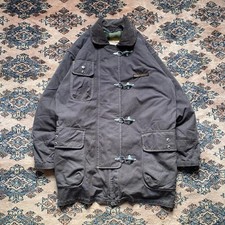 Vintage 90s brown Avirex fireman lobster clasp jacket XL