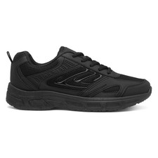 Mens Trainers Black Adults Lace Up Gripped Durable Padded Collar Seine SIZE