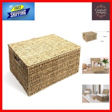Woven natural seagrass storage - natural,