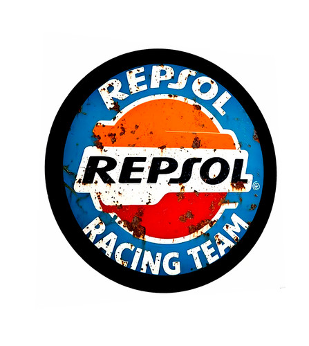 Repsol oil sign decal - repsol,