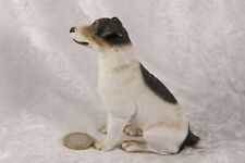 Unbranded tri coloured jack russell terrier resin 3.5 inches tall  pedigree dog