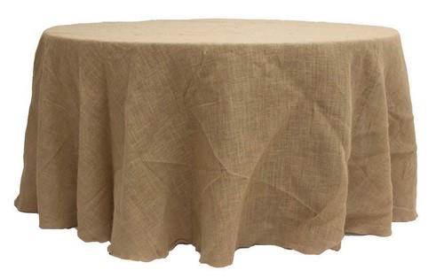 Round natural burlap - round,