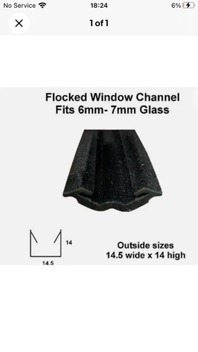Flocked window channel - window, rubber